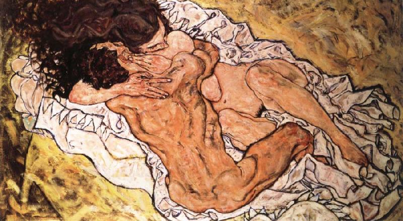 Egon Schiele the embrace Germany oil painting art
